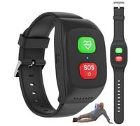 YMLUKzun Montre De Localisation GPS avec Bouton d'urgence Sos | Détection De Chute, Géorepérage, étanchéité Et Appels Vocaux 4g Pour Personnes âgées (Compatible Carte Sim)