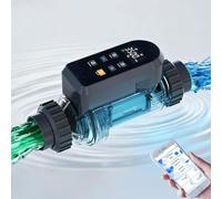YMLUKzun Système De Chloration d'eau Salée pour Piscines 50g/h | Générateur De Chlore Au Sel, Télécommande Par Application,électrolyseur Au Sel Avec Panneau Numérique Intelligent