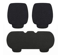 YMNBFCX 3 Pièces Coussins Siège Housses, pour MG EHS eHS 2018-2023 2024 2025 Siège Housse Siège de Voiture Antidérapante Respirantes Avant et arrière Voiture,Black