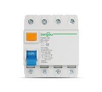 Ymnilian Disjoncteur 4P 16A 63A 10mA 30mA 100mA 6KA RCCB RCD 400V Disjoncteur à Courant résiduel électromécanique Disjoncteur différentiel Interrupteur de sécurité(4Pole 30mA,20A)