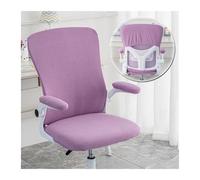 Ymnilian Housse Chaise Bureau, Housse Fauteuil Bureau Large Backrest Multi-Fit Office Chair Covers Ergonomic Seat Protectors Breathable Durable for Home Computer Desk Chairs(Purple)