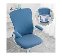 Ymnilian Housse Chaise Bureau, Housse Fauteuil Bureau Large Backrest Multi-Fit Office Chair Covers Ergonomic Seat Protectors Breathable Durable for Home Computer Desk Chairs(Dark Blue)