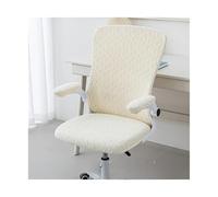 Ymnilian Housse Chaise Bureau, Housse Fauteuil Bureau Large Backrest Multi-Fit Office Chair Covers Ergonomic Seat Protectors Breathable Durable for Home Computer Desk Chairs(White2)