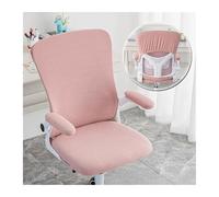 Ymnilian Housse Chaise Bureau, Housse Fauteuil Bureau Large Backrest Multi-Fit Office Chair Covers Ergonomic Seat Protectors Breathable Durable for Home Computer Desk Chairs(Pink)
