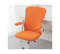 Ymnilian Housse Chaise Bureau, Housse Fauteuil Bureau Large Backrest Multi-Fit Office Chair Covers Ergonomic Seat Protectors Breathable Durable for Home Computer Desk Chairs(Orange)