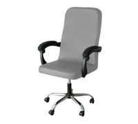 Ymnilian Housse Chaise Bureau, Housse Fauteuil Bureau M/L Sizes Office Stretch Spandex Chair Covers Anti-Dirty Computer Seat Cover Removable Slipcovers(Lightgrey,L)
