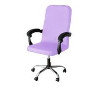 Ymnilian Housse Chaise Bureau, Housse Fauteuil Bureau M/L Sizes Office Stretch Spandex Chair Covers Anti-Dirty Computer Seat Cover Removable Slipcovers(Lightpurple,M)