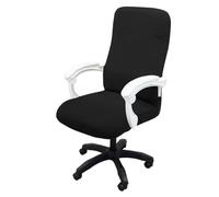 Ymnilian Housse Chaise Bureau, Housse Fauteuil Bureau Thickened Computer Office Chair Covers Dustproof Pet Scratch Resistant Retractable Cover(Black,M)