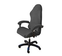 Ymnilian Housse Chaise Bureau, Housse Fauteuil Bureau Tickened Velvet Chair Cover Office Computer Game Seat Case Stretchy Home Gaming with Armrest(Gray)