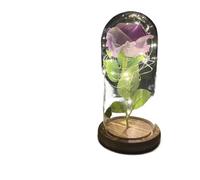 Ymnilian Rose Eternelle, Rose Eternelle sous Cloche Fleur éternelle de Rose Artificielle dans Un dôme Verre, Cadeau noël, d'anniversaire des mères, Saint-Valentin(004)