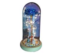 Ymnilian Rose Eternelle, Rose Eternelle sous Cloche Rose éternelle en Verre, Fleurs artificielles de noël, for décoration, Cadeaux Mariage for la Maison(021)