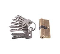 Ymnilian Serrure Porte,Barillet Porte D'entrée 70mm avec 8 clés Thumb Turn Turn Profil Cylindre Loc en Laiton