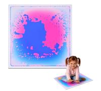 Ymoryiyi Sensorik Tapis 30 x 30 cm Rose/bleu 1 pièce - Tapis de mouvement liquide avec CE et EN71 pour autisme, TDAH, SPD, jouet sensoriel pour maternelle, l'école et la maison (1, rose/bleu)