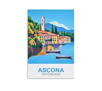 YMQWJYLW Amscan Poster de voyage vintage Suisse 20 x 30 cm Impression sur toile Décoration murale