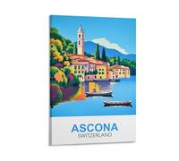 YMQWJYLW Amscan Poster de voyage vintage Suisse 20 x 30 cm Impression sur toile Décoration murale