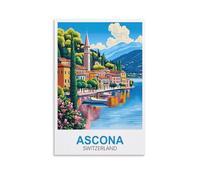 YMQWJYLW Amscan Poster de voyage vintage Suisse 60 x 90 cm Impression sur toile Décoration murale