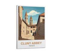 YMQWJYLW Impression sur toile vintage Abbaye de Cluny France 20 x 30 cm