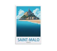 YMQWJYLW Impression sur toile vintage Saint Malo France 20 x 30 cm