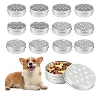 YMTWSRY Lot de 12 Boîtes d’Entraînement Olfactif pour Chien, Accessoires de Pistage en Aluminium avec Couvercle Aéré pour Jeux de Nez et Dressage du Chiot