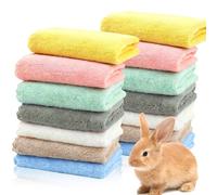 YMTWSRY Lot de 14 couvertures en polaire imperméables pour cage de cochon d'Inde pour chat - Lavable et douce - Pour hamster, lapin, chiot - 35 x 75 cm