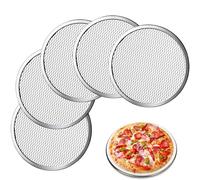 YMTWSRY Lot de 5 plaques à pizza en maille - 30,5 cm - En acier inoxydable - Anti-adhésif - Pour four, maison, restaurant