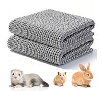 YMTWSRY Pipipads Lot de 2 tapis pour cochon d'Inde, lavable, 60 × 40 cm, pour chiots, lapins, hamsters, accessoires pour petits animaux, tels que les lapins, chiots, chatons, gris clair
