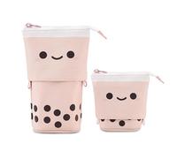 YMTWSRY Trousse à crayons rétractable pour fille - Grande trousse à crayons - Fermeture éclair - Porte-stylos - Rose Kawaii - Jolie trousse scolaire pour filles et adultes - Pour bureau, Rose,