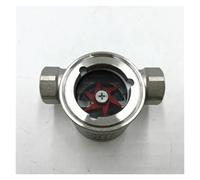 YMUGUEGH Indicateur de débit d'eau en Acier Inoxydable 316 avec Filetage NPT 1/4", 3/8", 1/2", 3/4", 1" avec Turbine en PTFE(1/4")