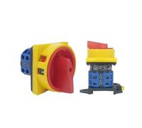 YMUGUEGH Interrupteur à Came Rotatif à Cadenas for sectionneur à Deux Niveaux CA10 48x48mm 64x64mm monté sur Rail LW26GS-20A 25A(25A 64x64mmON-OFF-ON)