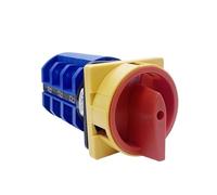 YMUGUEGH Interrupteur à Came Rotatif à inverseur d'isolateur LW26GS-63A Bouton de Coupure d'alimentation Cadenas Circuit de Commande Principal Off-on LW28 YMW26(1P 4Terminals)