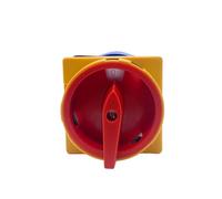 YMUGUEGH Interrupteur à Came Rotatif de Commutation d'isolateur LW26GS-63A Bouton de Coupure de Courant Cadenas Circuit de Commande Principal Off-on LW28 YMW26(4P 16Terminals)