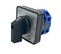YMUGUEGH Interrupteur Rotatif à Bouton Poussoir LW26 YMW26-20/1, 3 Positions, Marche/arrêt, 690 V, 20 A, 2 pôles, 4 bornes, Moteur, Interrupteur à Came Universel