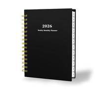 Ymumuda Planificateur 2024, planificateur hebdomadaire mensuel 2024, planificateur quotidien sur 12 mois de janvier 2024 à décembre 2024, 21,6 x 15,2 cm, carnet de notes à spirale avec couverture