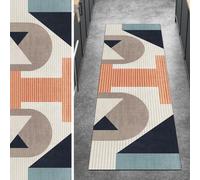 Ymural Tapis de couloir moderne antidérapant pour couloir, cuisine, chambre à coucher, gris, 50 x 100 cm, lavable et antidérapant