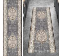 Ymural Tapis de cuisine gris antidérapant vintage lavable