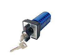 YMW26-20YS2/7 Dual Power Control 20A 7 Poles Three Position With Key Lock Changeover Rotary Knob Cam Switch NWPNLXEA(3 Position)