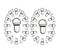 YMWALK 100 Pcs D-Rings Cadre Photo Crochet Suspendu, Support Mural En Acier Inoxydable Avec Vis et Boîte pour Horloge Suspendue, Peintures, Oeuvres D'art, Crochet De Cadre Photo, Photos, Miroirs