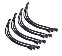 YMWALK 4 broches PWM Câble de ventilateur Câble d'adaptateur de répartiteur de ventilateur 1 à 3 voies Convertisseur Répartiteur en forme de Y Câble d'extension à manches noires (Paquet de 4)