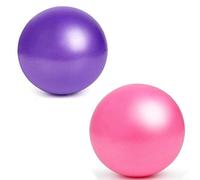 YMWALK Pilates Ball, 2 PCS 25cm Small Ballon Ball, Mini Soft Pilates Ball Antidérapant Anti Burst Gym Fitness Ball Parfait pour Pilates, Yoga, Core Training et Physiothérapie (Violet et Rose)