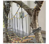 YMXBHN Pont De Corde pour Enfants Parcours d'obstacles Extérieur Pont d'escalade en Bois Équilibre Échelle De Corde Polyamide pour Arrière-Cour Cabane dans Les Arbres Jardin d'enfants,500cm（15ft）