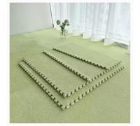 YMXBHN Short Plush Interlocking Carpet Foam Tiles - 24X24 inch Soft Comfortable Floor Area Rugs with Border - Easy-Assemble Carpet Puzzle Mats for Living Rooms/Balconies,Green,10pcs