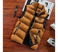 YMXCNM Homme Doudoune sans Manche - Hommes Grande Taille Veste sans Manches Gilet Printemps Doux Gilets Manteaux Décontractés Mâle Coton Hommes Gilet Hommes Épaissir Gilet, XXL