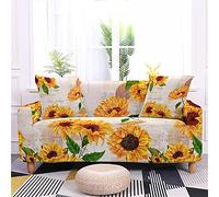 YMXCNM Housse élastique et universelle pour canapé d'angle en forme de L Motif tournesol