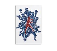 YMXHJJ Poster de sport simple - Impression sur toile de tennis de table - Art mural moderne minimaliste - Peinture décorative à suspendre - 30 x 45 cm