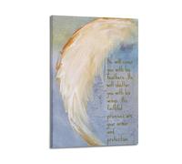 YMXHJJ Poster moderne familial sur toile pour décoration d'intérieur - Poster religieux avec texte de motivation - Œuvre d'art encadrée 40 x 60 cm
