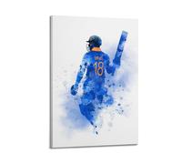 YMXHJJ Poster moderne pour album photo de famille - Art mural sur toile - Décoration d'intérieur - Affiche de sport à l'aquarelle Virat Kohli 18 - Images d'œuvre d'art 40 x 60 cm