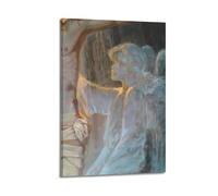 YMXHJJ Posters catholiques sur toile représentant un ange dans une pose contemplative et éthérée - Œuvre d'art moderne avec cadre - Décoration d'intérieur - 20 x 30 cm
