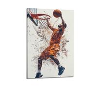 YMXHJJ Toile murale abstraite minimaliste - Poster moderne abstrait sport Slam Dunk Moment Basketball Moment - Affiches d'œuvre d'art pour décoration de salon (40 x 60 cm)