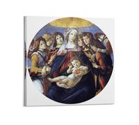 YMXSDIMDS Impression sur toile à suspendre Madonna of The Pomegranate par Sandro Botticelli 40 x 40 cm