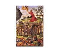 YMXSDIMDS Impression sur toile Agony in The Garden par Sandro Botticelli - Décoration murale moderne pour chambre à coucher - 20 x 30 cm